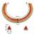 Aheli traditional red studded traditional choker necklace & earrings jewellery set
