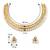 Aheli traditional white pearl traditional choker necklace & earrings jewellery set