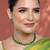 Aheli green choker necklace with drop earrings traditional jewellery set