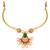 Aheli red green pearl necklace earrings set indian traditional ethnic jewellery set