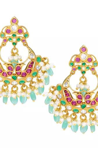 Aheli rani pink traditional ethnic dangle earrings for women