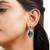 Aheli green stylish oval shaped drop earrings for women