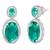 Aheli green stylish oval shaped drop earrings for women
