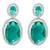 Aheli green stylish oval shaped drop earrings for women