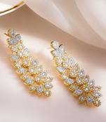 Aheli leaf design drop earrings for women traditional dangle earrings for party wedding