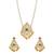 Aheli green traditional necklace earrings jewelry set for women