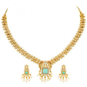 Aheli traditional ethnic necklace earrings set for women 3