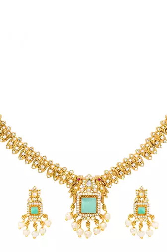 Aheli traditional ethnic necklace earrings set for women