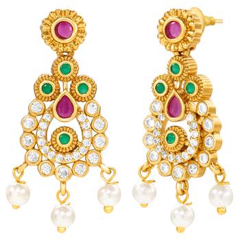 Aheli traditional ethnic necklace earrings set for women 4