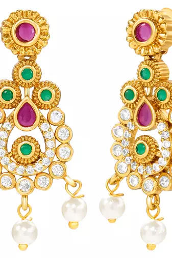 Aheli traditional ethnic necklace earrings set for women