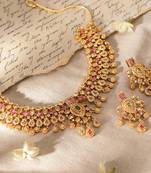 Aheli traditional ethnic necklace and earrings set for women for weddings and special occasions