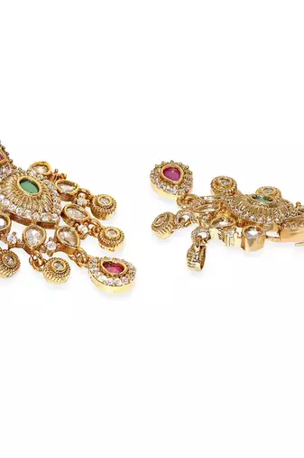 Aheli traditional ethnic necklace and earrings set for women for weddings and special occasions