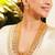 Aheli indian traditional coin tessel long necklace earrings set for women