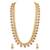 Aheli indian traditional coin tessel long necklace earrings set for women