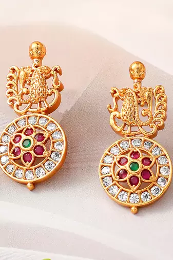 Aheli indian traditional coin tessel long necklace earrings set for women