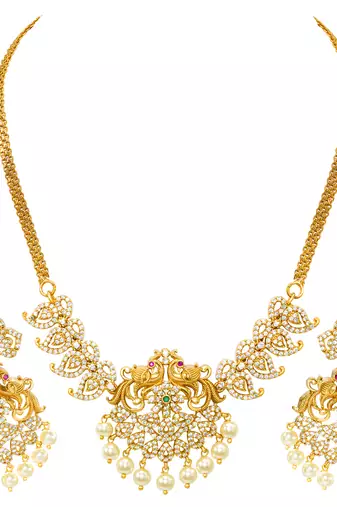 Aheli traditional necklace earrings set for women indian ethnic jewelry