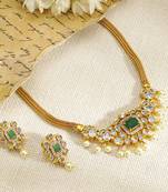 Aheli ethnic necklace earrings set traditional jewelry for women