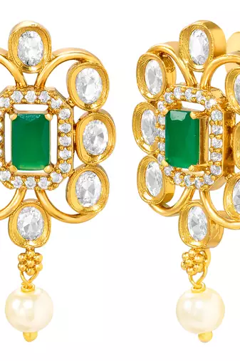 Aheli ethnic necklace earrings set traditional jewelry for women