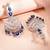 Aheli blue triple layered necklace and earrings set for women