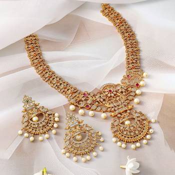 Aheli traditional indian jewelry set for women necklace with earrings set 1