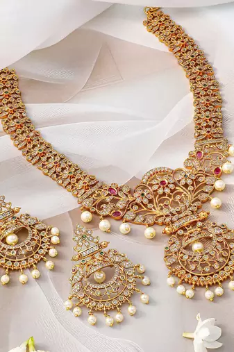 Aheli traditional indian jewelry set for women necklace with earrings set
