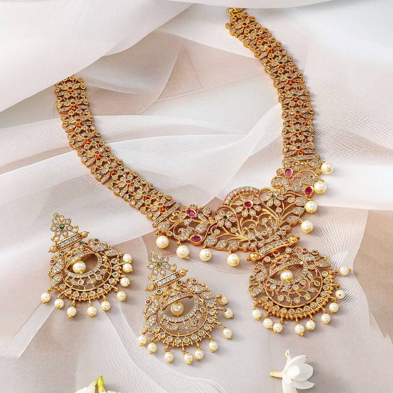 Aheli traditional indian jewelry set for women necklace with earrings set