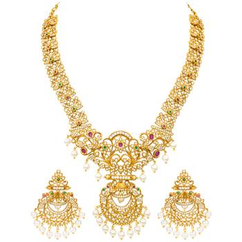 Aheli traditional indian jewelry set for women necklace with earrings set 2