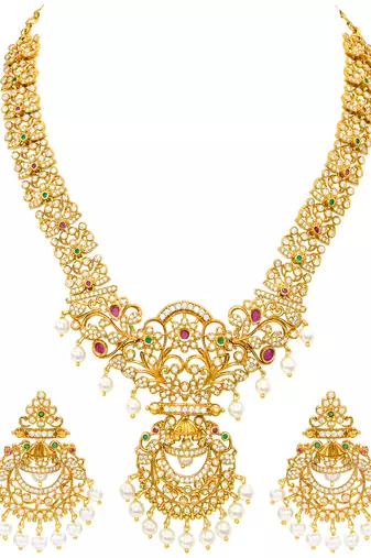 Aheli traditional indian jewelry set for women necklace with earrings set