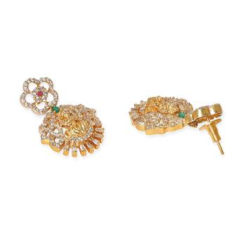 Aheli ethnic lakshmi design necklace and earrings set for women jewelry 4