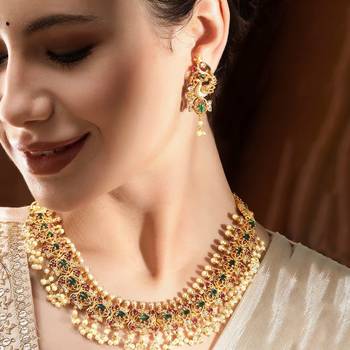 Aheli rani pink green indian traditional necklace earrings jewelry set for women 2