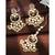Aheli kundan chandbali earrings with maang tikka traditional jewellery set for women