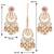 Aheli kundan chandbali earrings with maang tikka traditional jewellery set for women