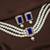 Aheli blue indian traditional crystal pearl beaded choker necklace jewellery set