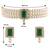 Aheli green indian traditional crystal pearl beaded choker necklace jewellery set