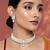 Aheli white indian traditional crystal pearl beaded choker necklace earrings jewellery set
