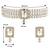 Aheli white indian traditional crystal pearl beaded choker necklace earrings jewellery set