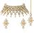 Aheli white crystal necklace earring maang tikka traditional jewellery set