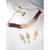 Aheli bridal crystal pearl choker necklace with drop earrings traditional jewellery set