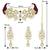 Aheli bridal crystal pearl choker necklace with drop earrings traditional jewellery set