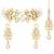 Aheli traditional white kundan choker necklace dangle earring & maangtikka ethnic jewellery set