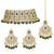 Aheli green crystal choker floral necklace chandbali earring maang tikka jewellery set