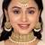 Aheli kundan studded choker necklace earrings & maang tikka set wedding jewellery set