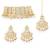 Aheli kundan studded choker necklace earrings & maang tikka set wedding jewellery set