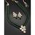 Aheli green crystal pearl long necklace with drop earrings traditional ethnic jewellery set