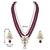 Aheli crystal pearl long necklace with drop earrings traditional ethnic jewellery set