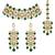 Aheli green traditional kundan pearl bridal choker necklace jewellery set with earring maang tikka
