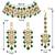 Aheli green traditional kundan pearl bridal choker necklace jewellery set with earring maang tikka