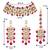 Aheli traditional kundan pearl bridal choker necklace earring maang tikka jewellery set