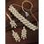 Aheli traditional kundan pearl bridal choker necklace with earring maang tikka jewellery set