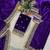 Purple bloue piece with embroidred velvet saree